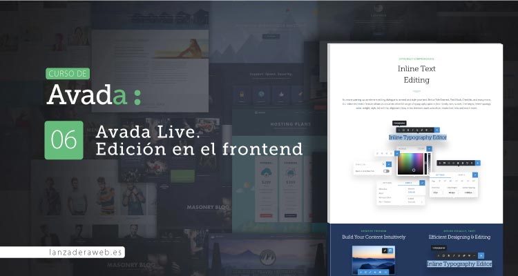 Avada Live. El constructor visual en el frontend de WordPress