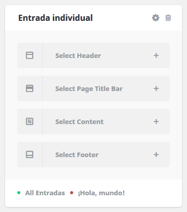 Layouts Builder. Crear nuevo layout section